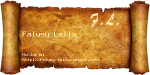 Falusy Leila névjegykártya